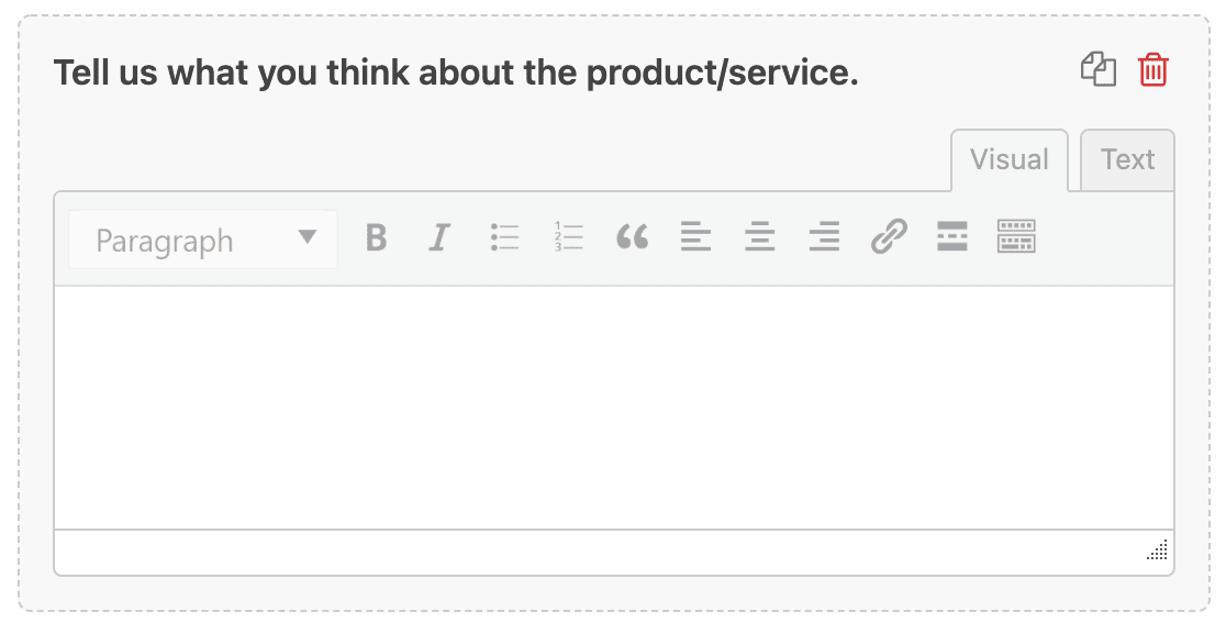 Adding a Rich Text field to a testimonial form