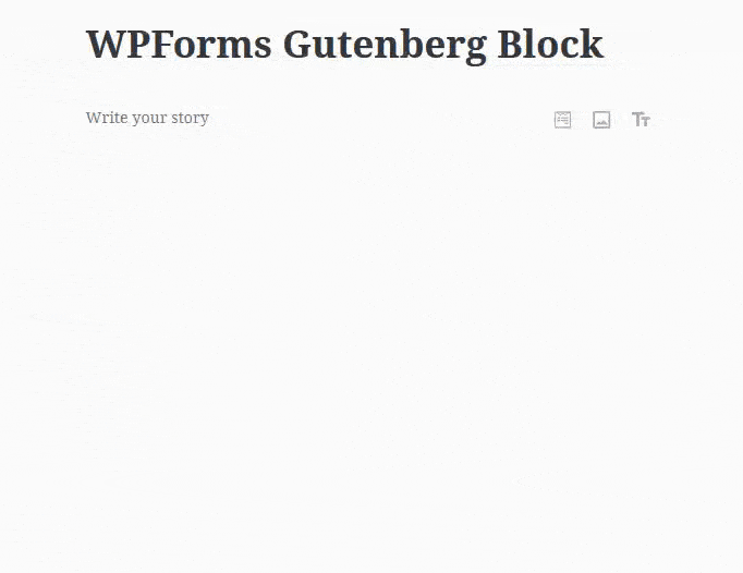 wpforms gutenberg block