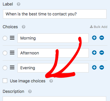 Use image choices