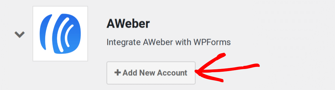 Adding a new AWeber account integration to WPForms