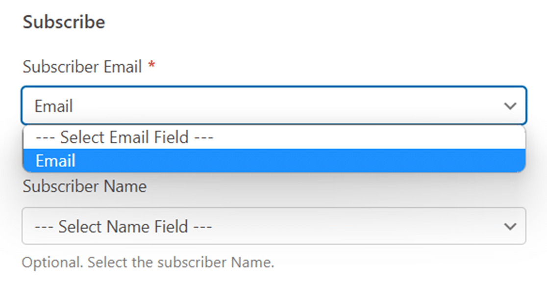 AWeber Subscribe Email field