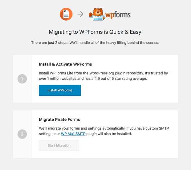 Migrate from Pirate Forms to WPForms