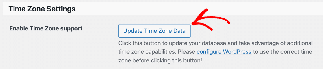 Update Time Zone data