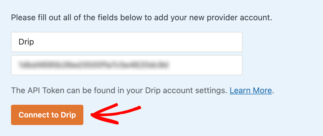 Connecting WPForms to Drip