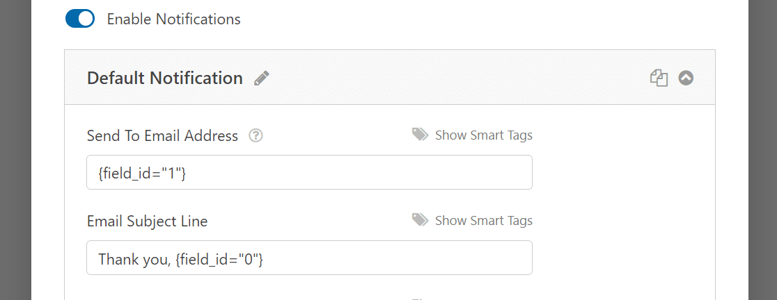 Email subject line smart tag