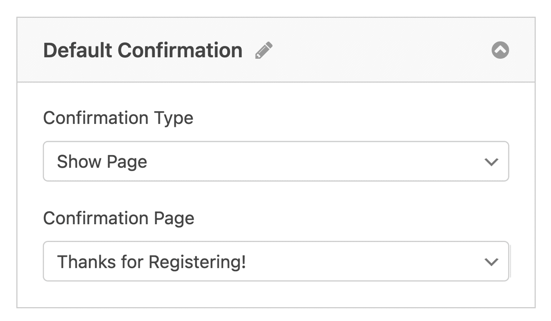 Redirect to confirmation page after user registration
