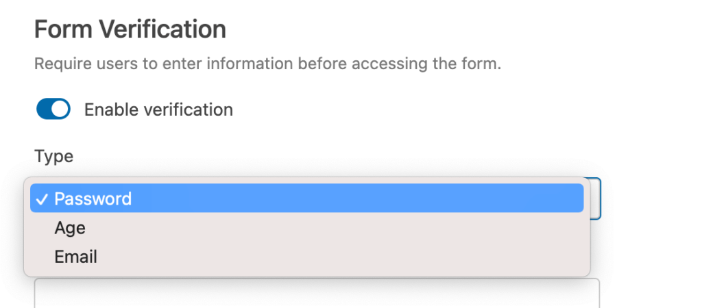 selecionar-tipo-de-verificacao-de-formulario - WPForms