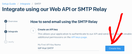 Create a SendGrid API key