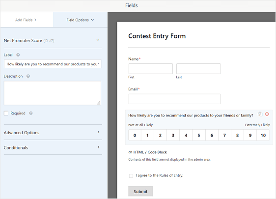 adding form field example