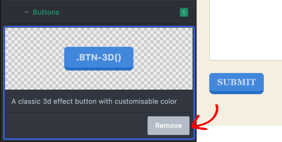 Removing a premade style in CSS Hero