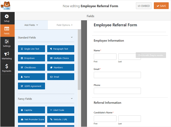 employee referral form