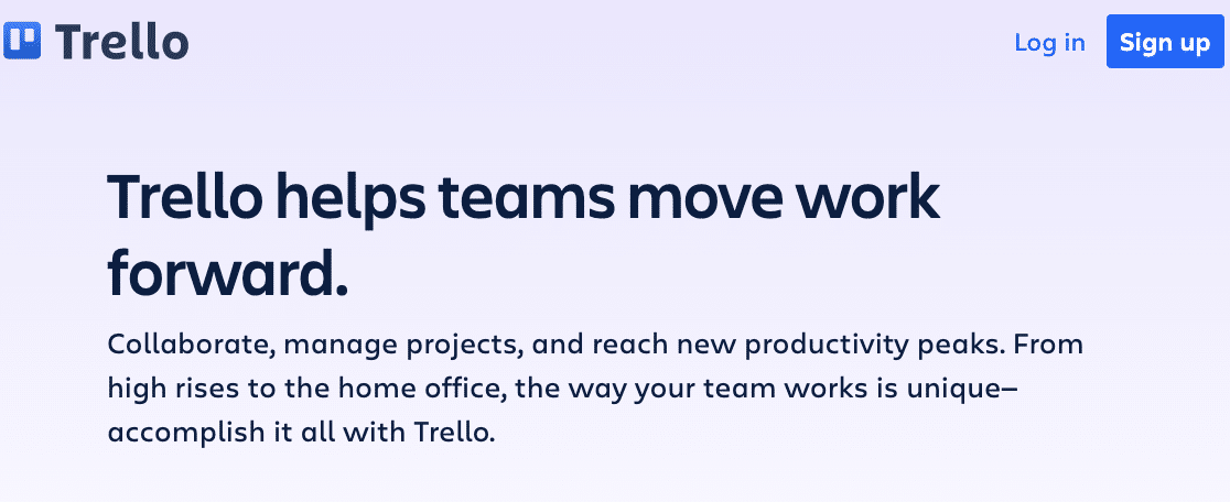 Trello project manager