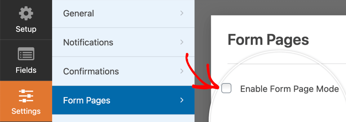 Enabling form pages