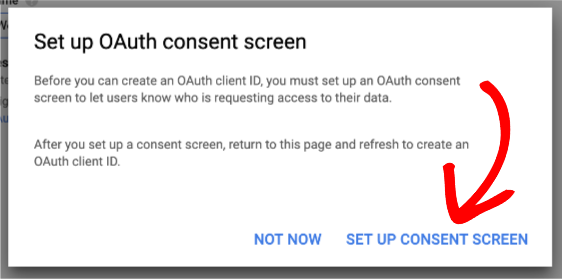 Open OAuth consent screen