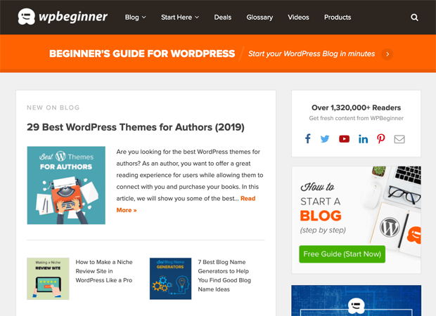WPBeginner Screenshot
