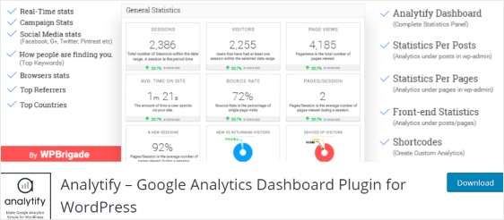 Analytify plugin