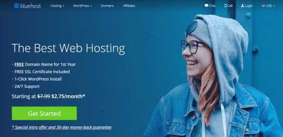 Bluehost shared hosting