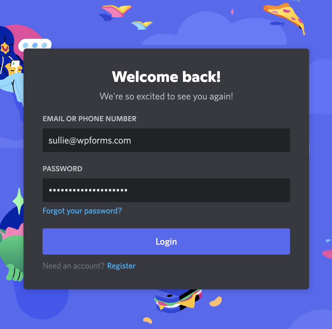 Logging in to Discord via Zapier