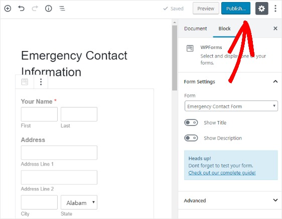 publish-emergency-contact-form-on-wordpress