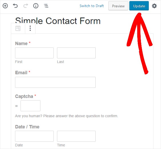 publish wpforms wordpress date/time picker