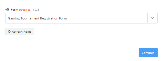 select form from dropdown