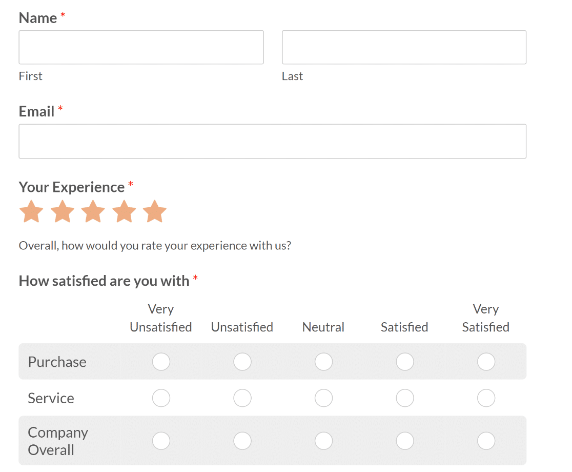 WPForms survey