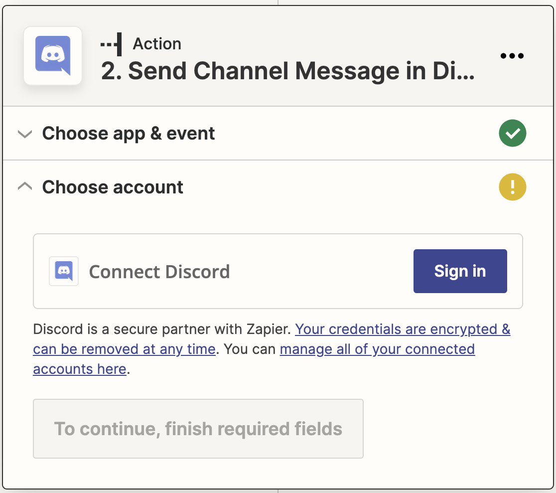 Connecting Zapier to Discord