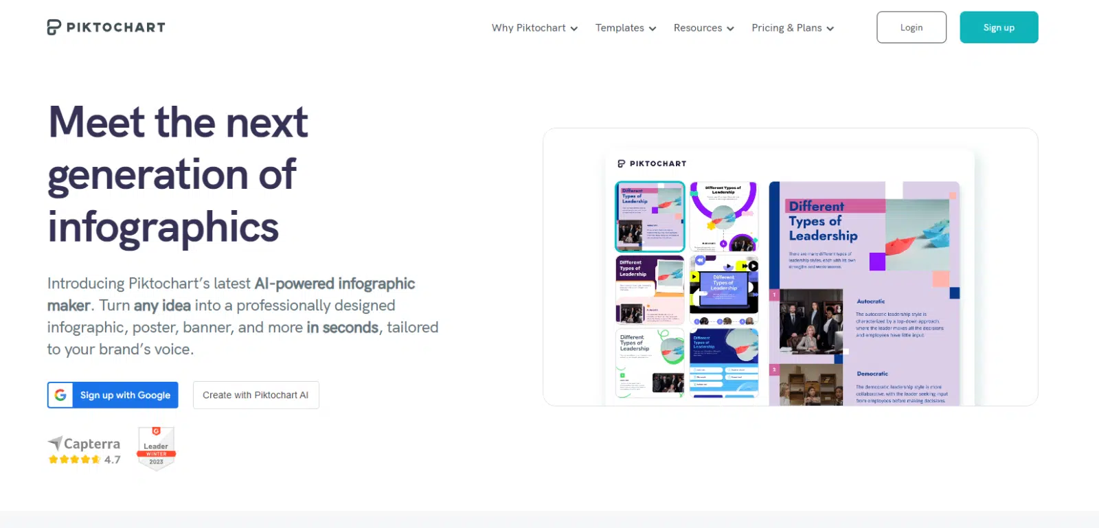 Piktochart survey reporting tool
