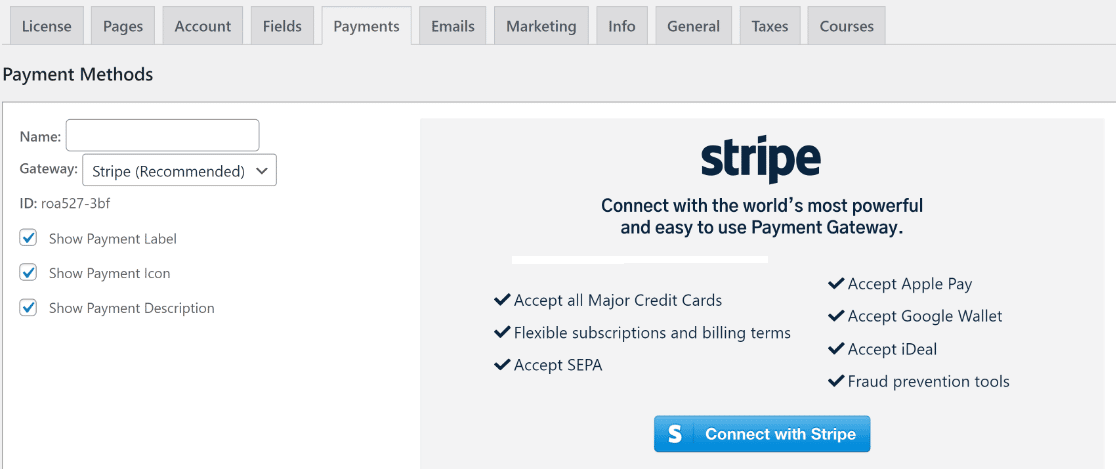 Stripe payment with MemberPress