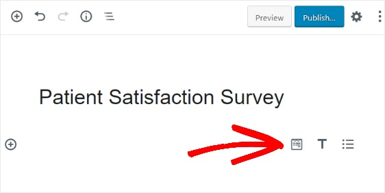 add patient satisfaction survey to new page