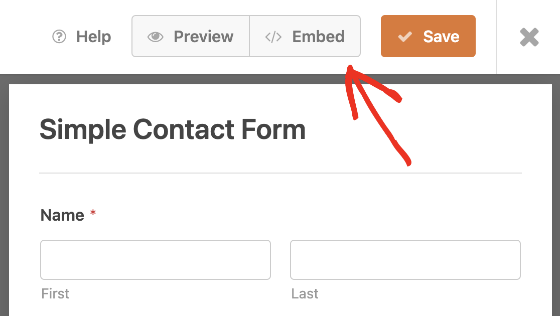 Embedding a Simple Contact Form