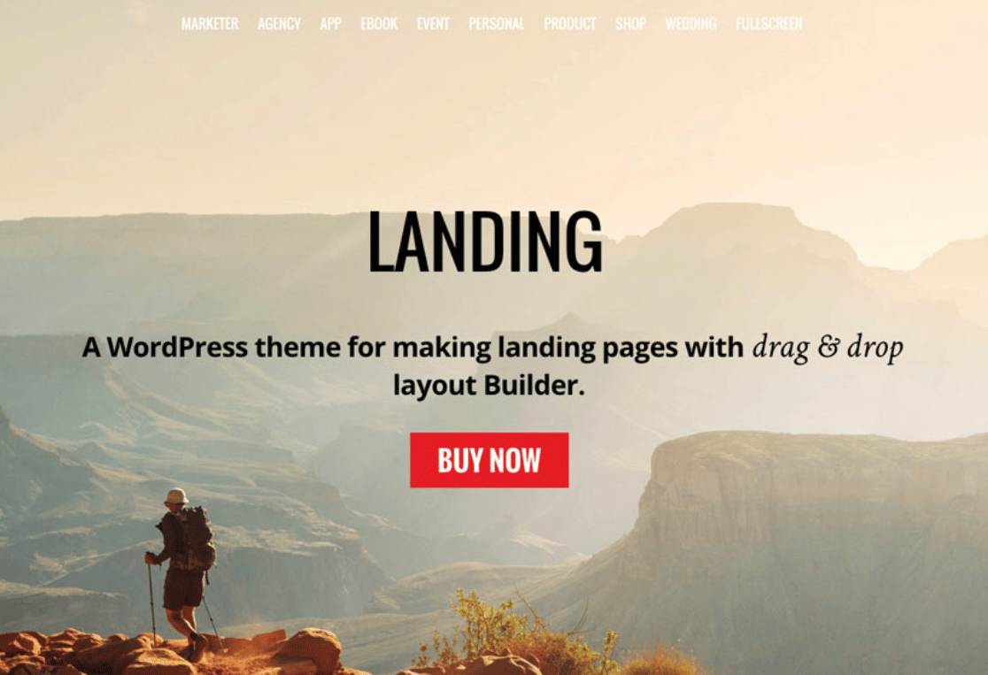 The Landing WordPress coming soon theme