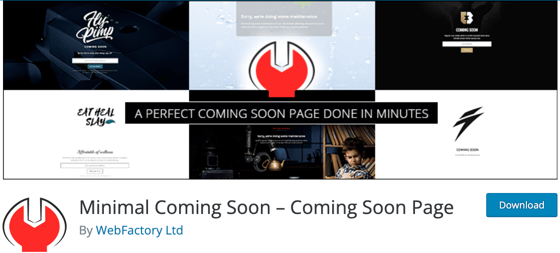 The Minimal Coming Soon — Coming Soon Page plugin for WordPress