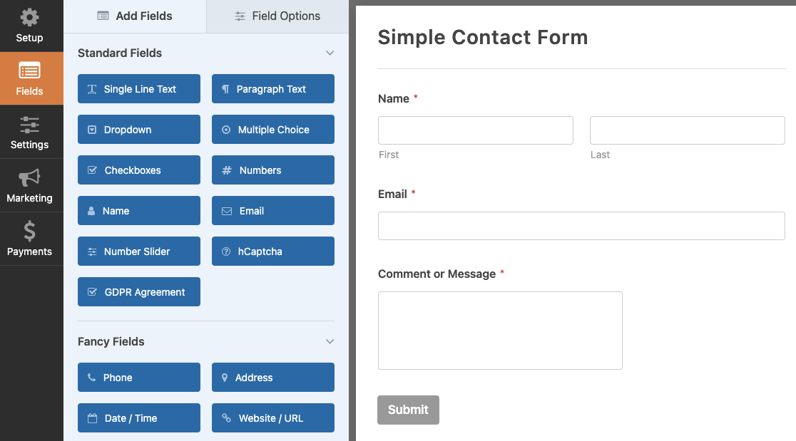 Simple Contact Form - WPForms The WPForms Simple Contact Form