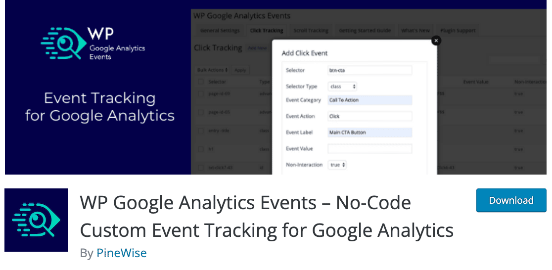 The WP Google Analytics Events WordPress plugin