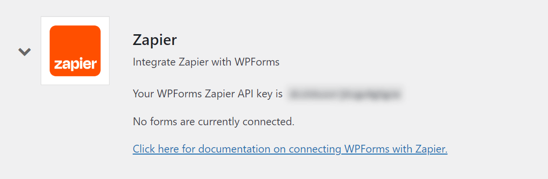 Zapier API key