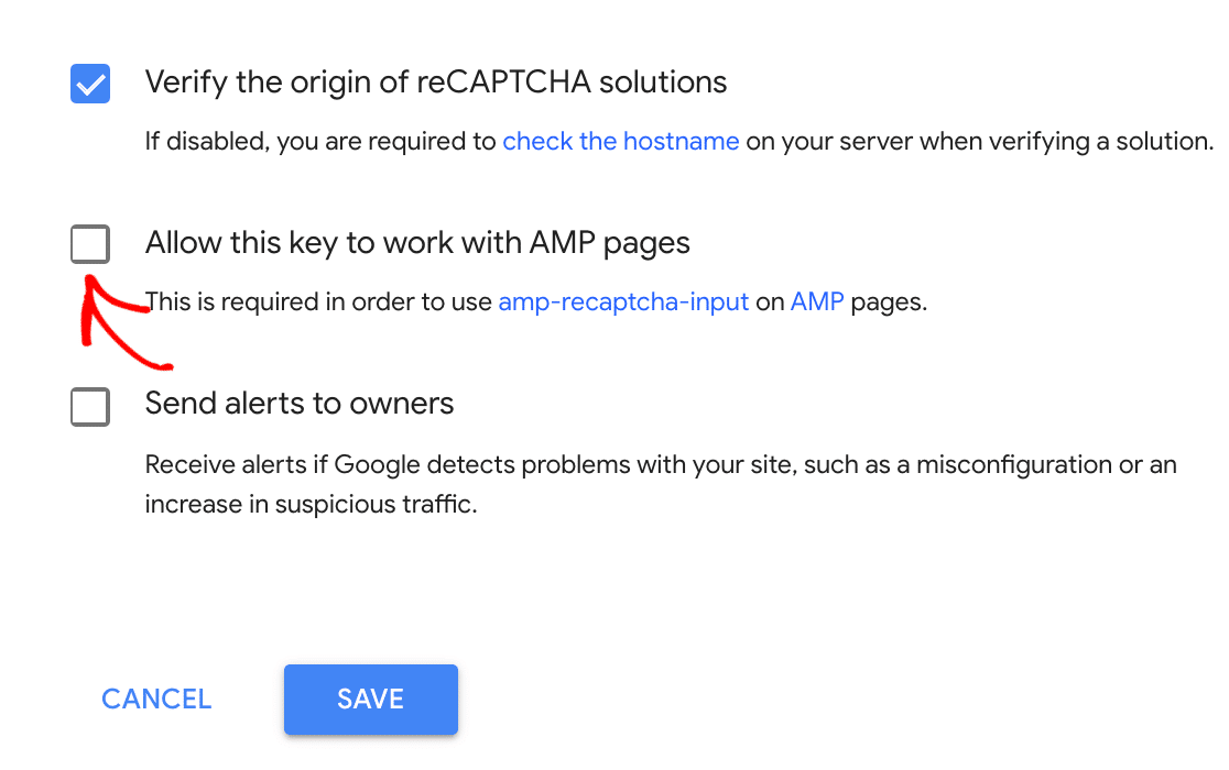 Allowing reCAPTCHA on AMP pages