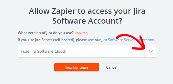 Allow Zapier to access Jira account to create jira issues