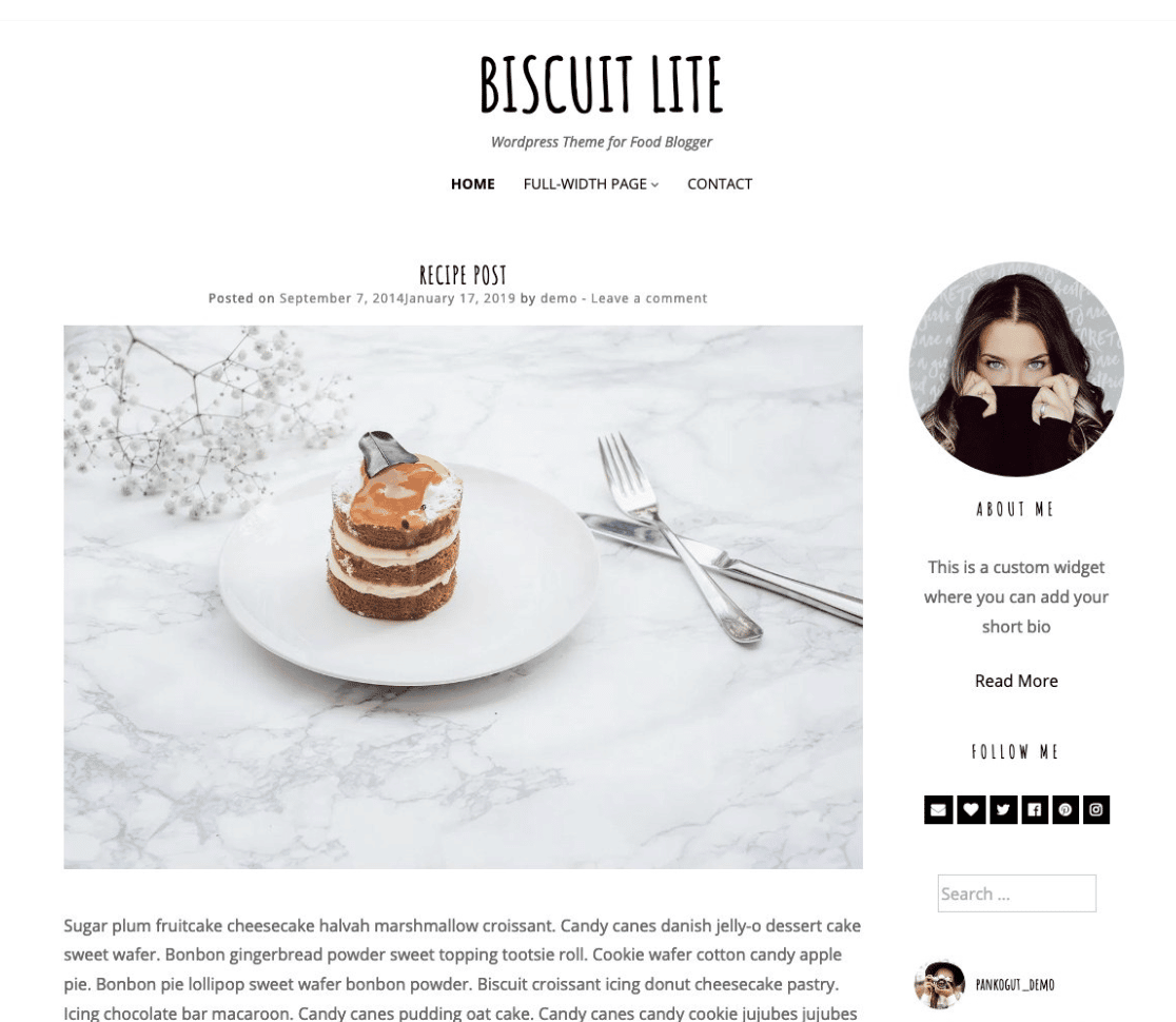 The Biscuit Lite theme