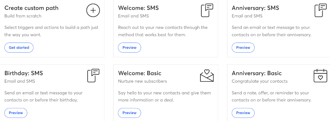 Constant Contact automation pathways