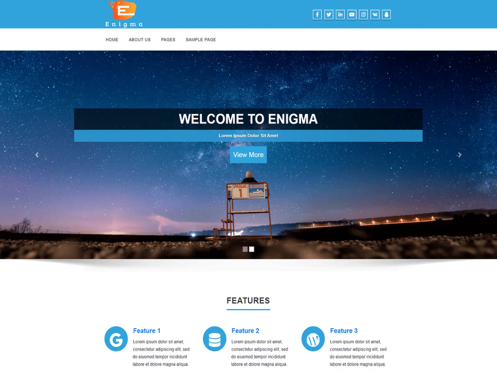 tema wordpress gratuito enigma