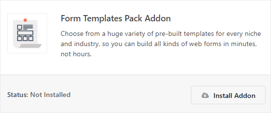 Form Templates Pack addon