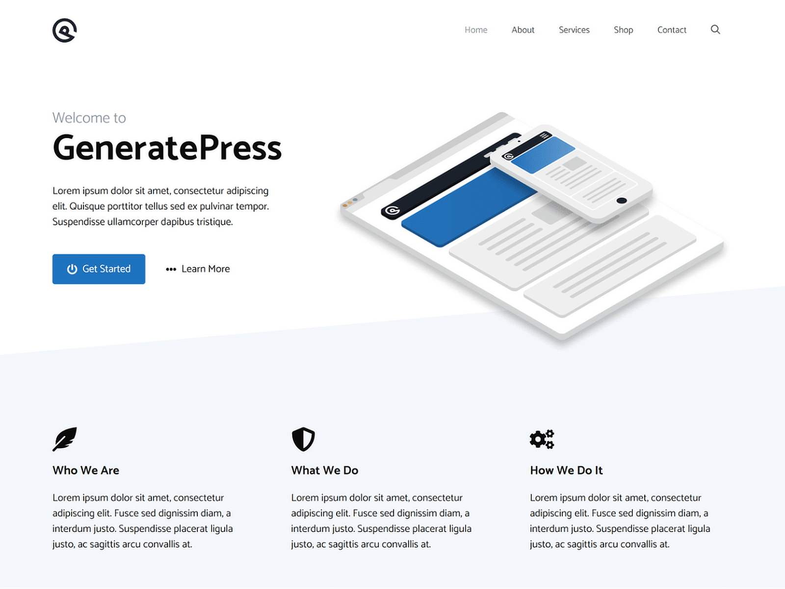 generate press free wordpress theme