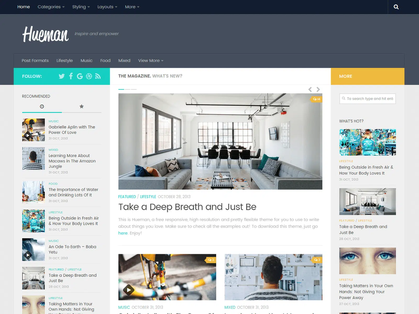 tema wordpress gratuito hueman