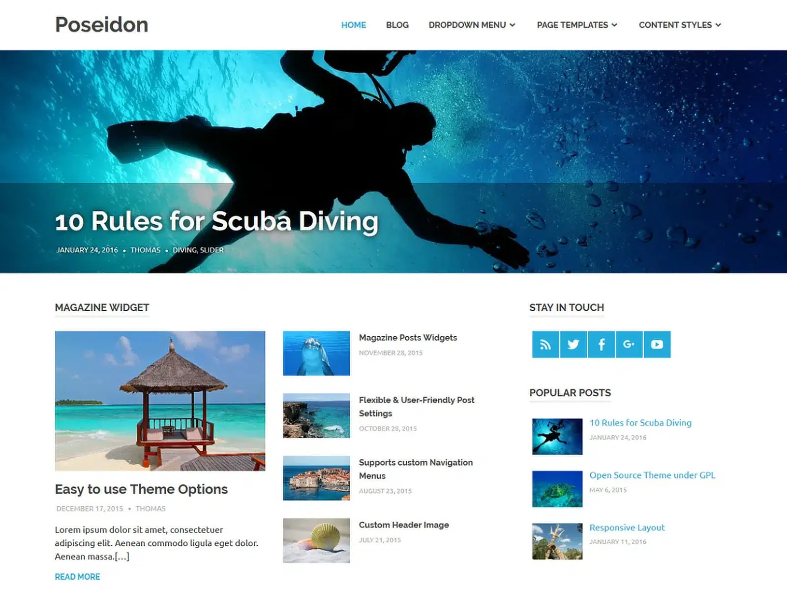 tema wordpress gratuito poseidon