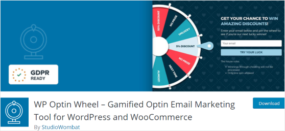 WP Optin Wheel plugin
