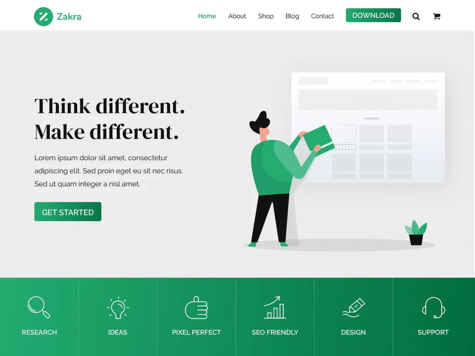 tema wordpress gratuito zakra