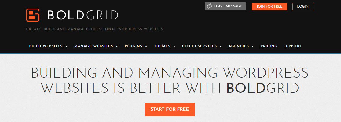 boldgrid website platform for small business