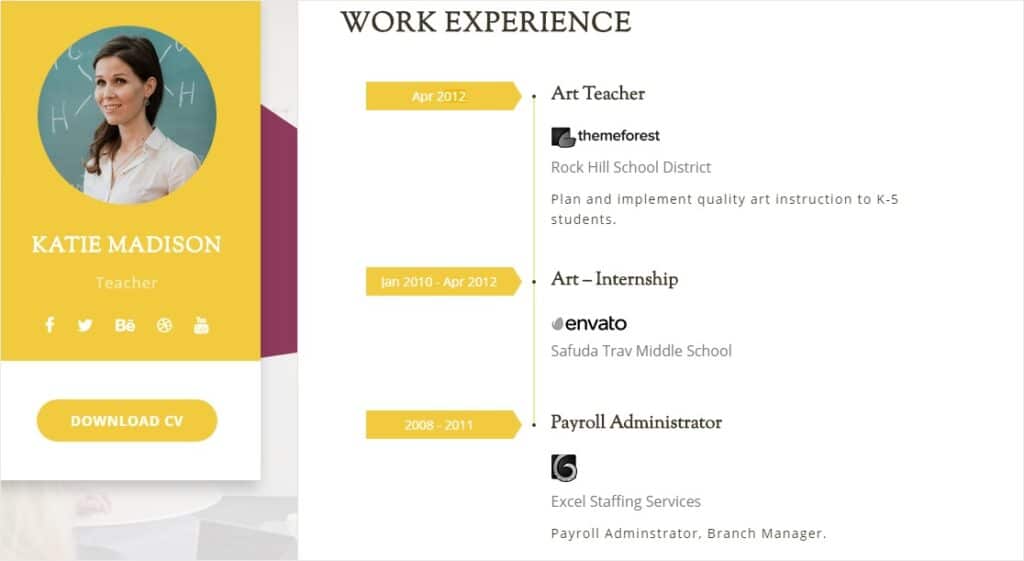 25 Best WordPress Resume Themes - Certy Wp Resume Theme 1024x561 