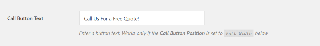 edit call button text